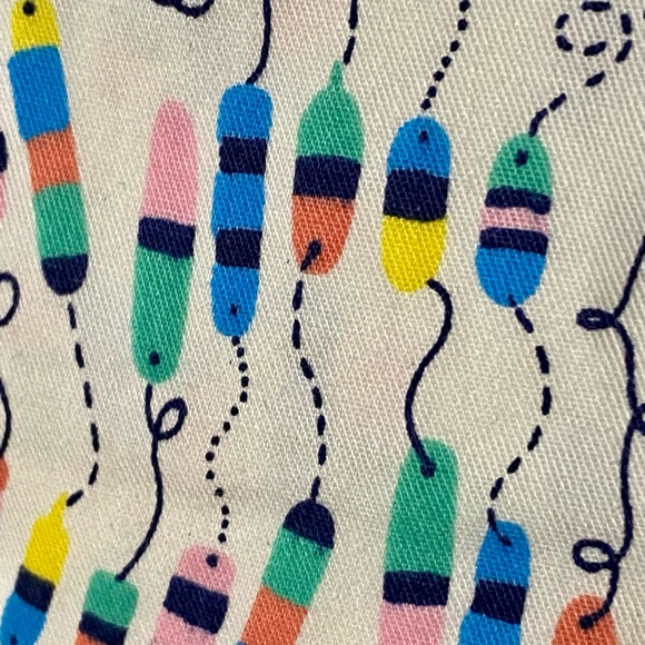 Lily Pulitzer skirt, cute fishing bob print, hem ruffle - Picture 8 of 12